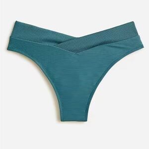 J.Crew Ribbed Cross Front Cheeky Bikini Swim Bottom Women's 3X Green BE812 New